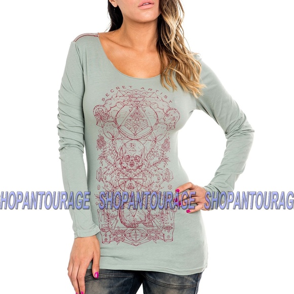 Secret Artist Time Changes SW272 Long Sleeve Top - Picture 1 of 4
